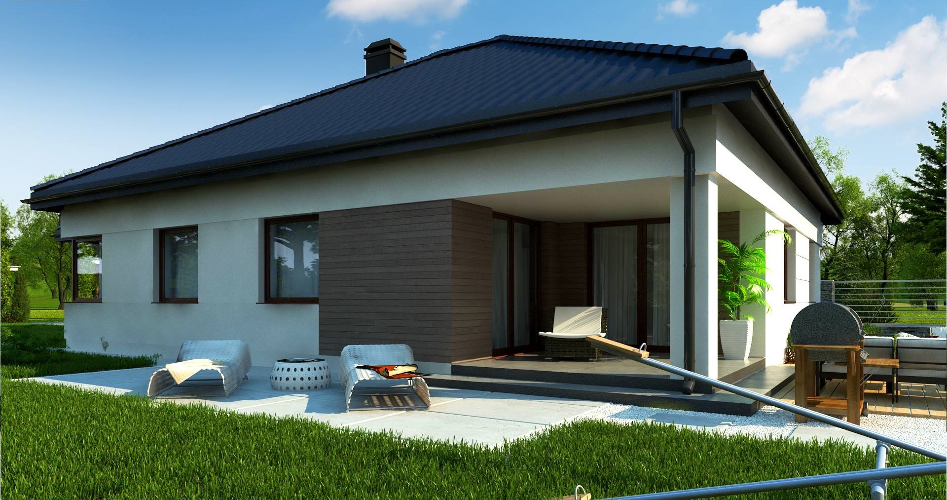 DP-619 214 m² TEK KATLI ÇELİK EV - Görsel 2