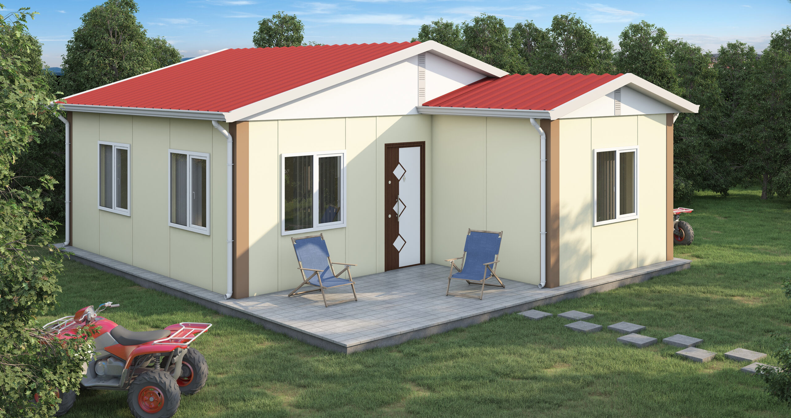 DP-102 49 m² TEK KATLI PREFABRİK EV