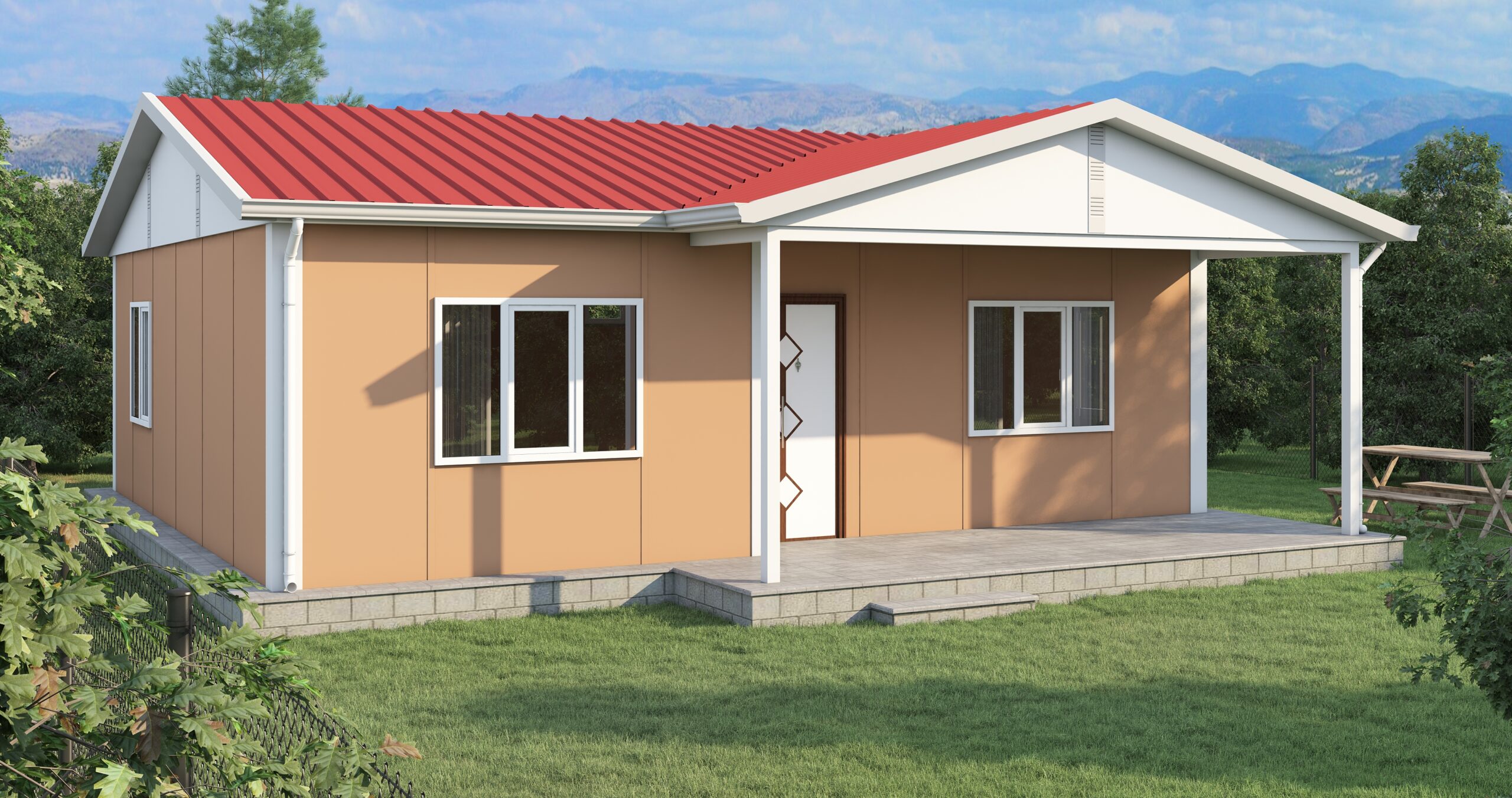 DP-110 74 m² TEK KATLI PREFABRİK EV - Görsel 2