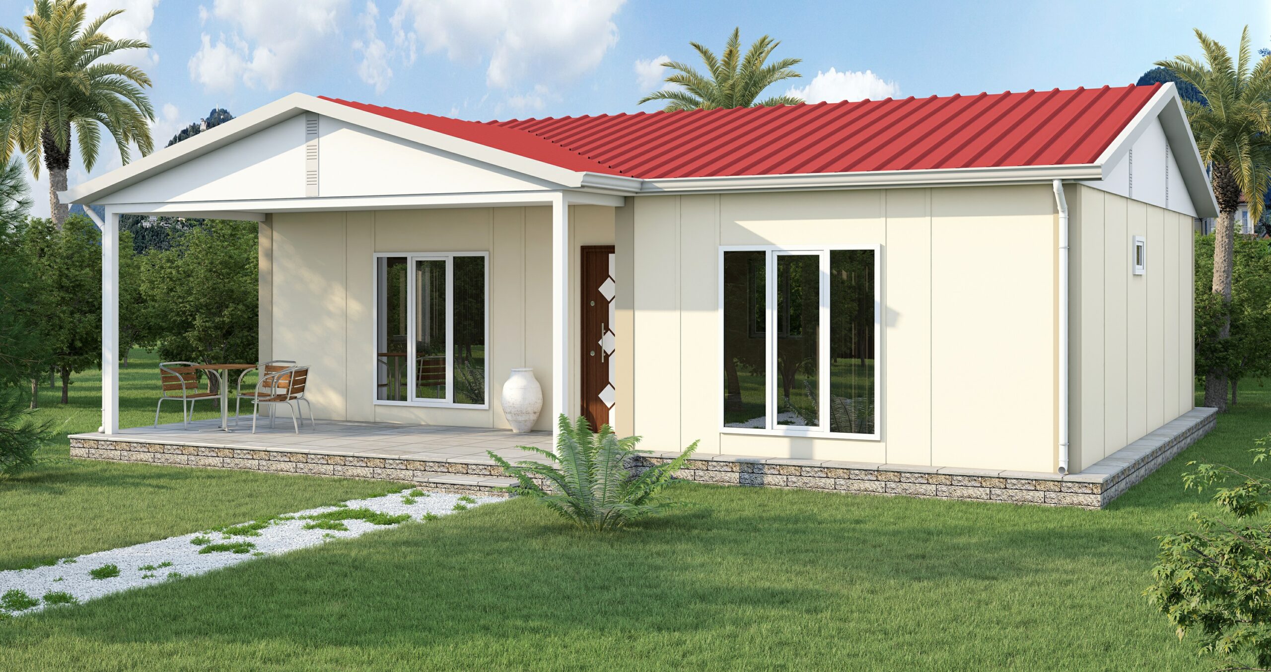 DP-118 84 m² TEK KATLI PREFABRİK EV - Görsel 2