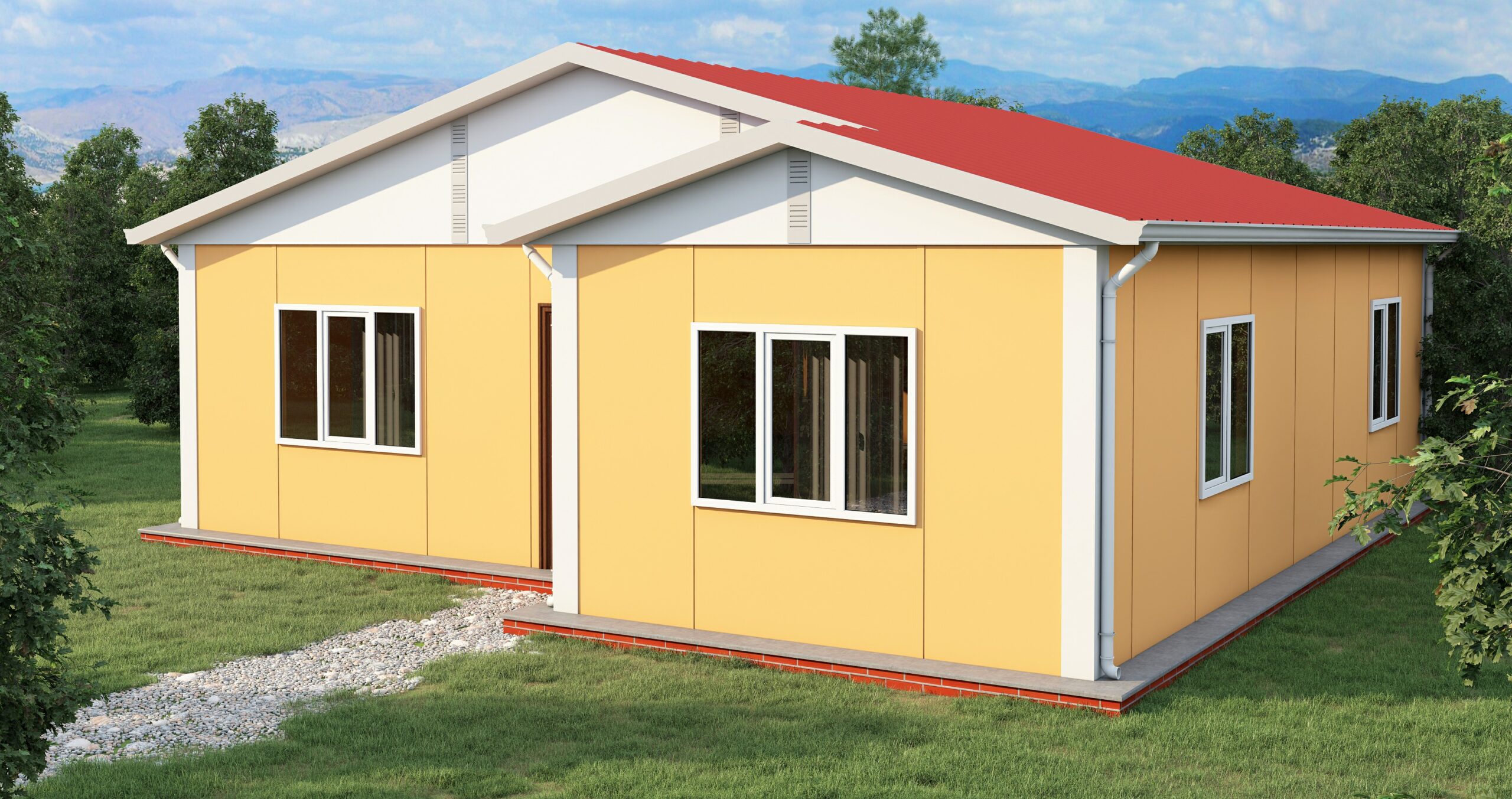 DP-119 86 m² TEK KATLI PREFABRİK EV - Görsel 2