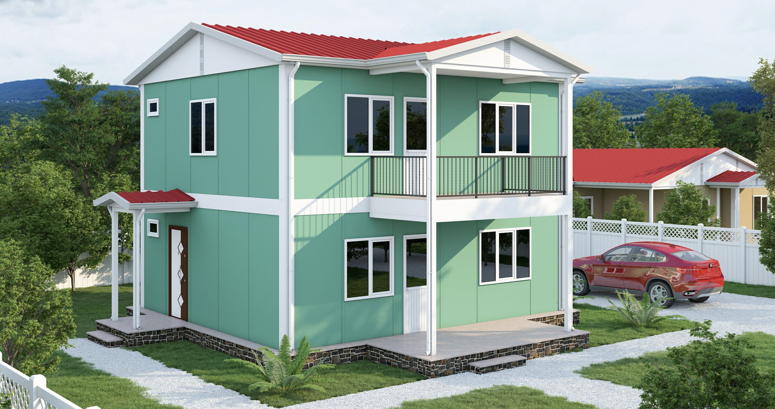 DP-205 114 m² ÇİFT KATLI PREFABRİK EV