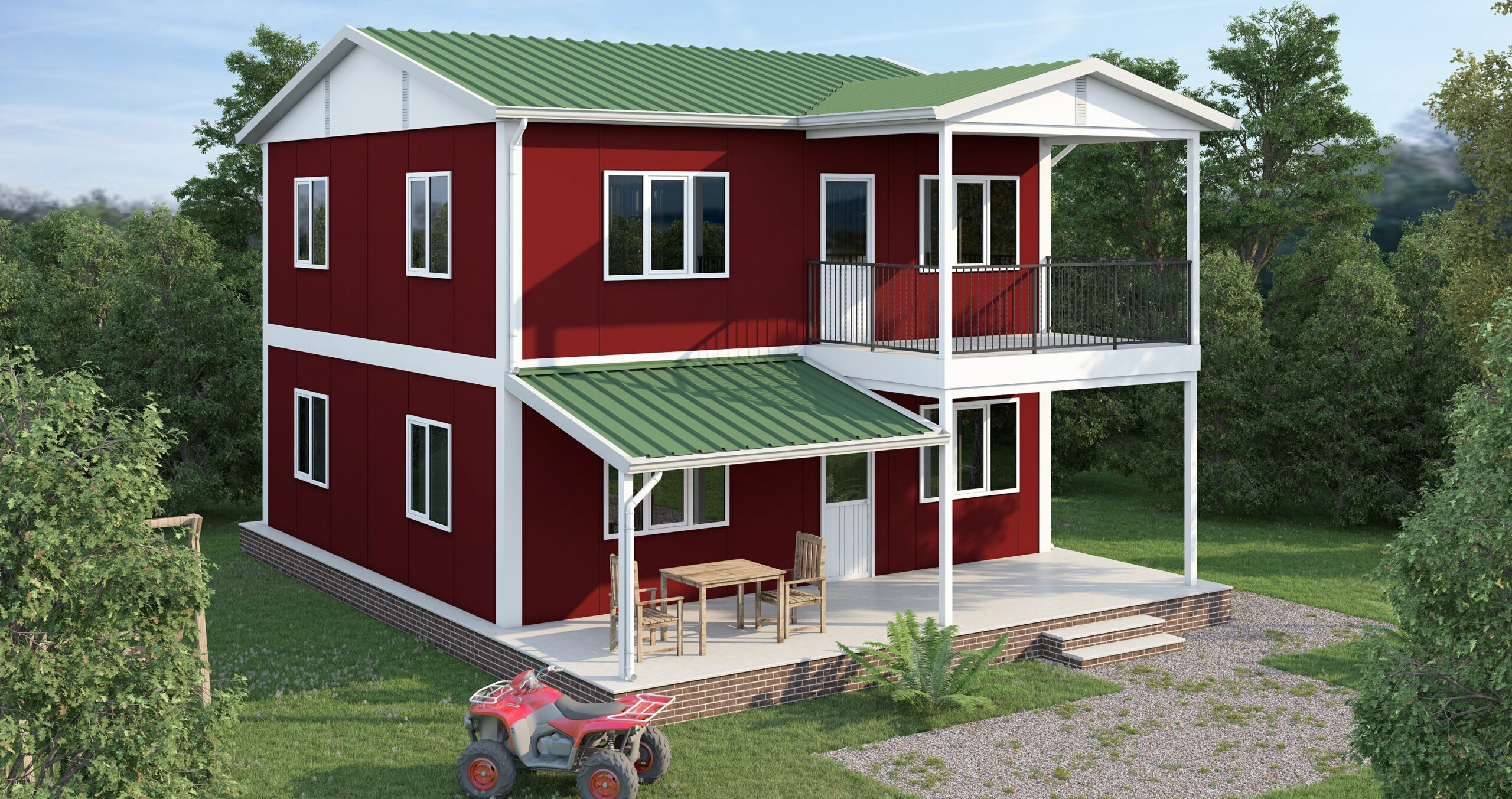 DP-212 149 m² ÇİFT KATLI PREFABRİK EV