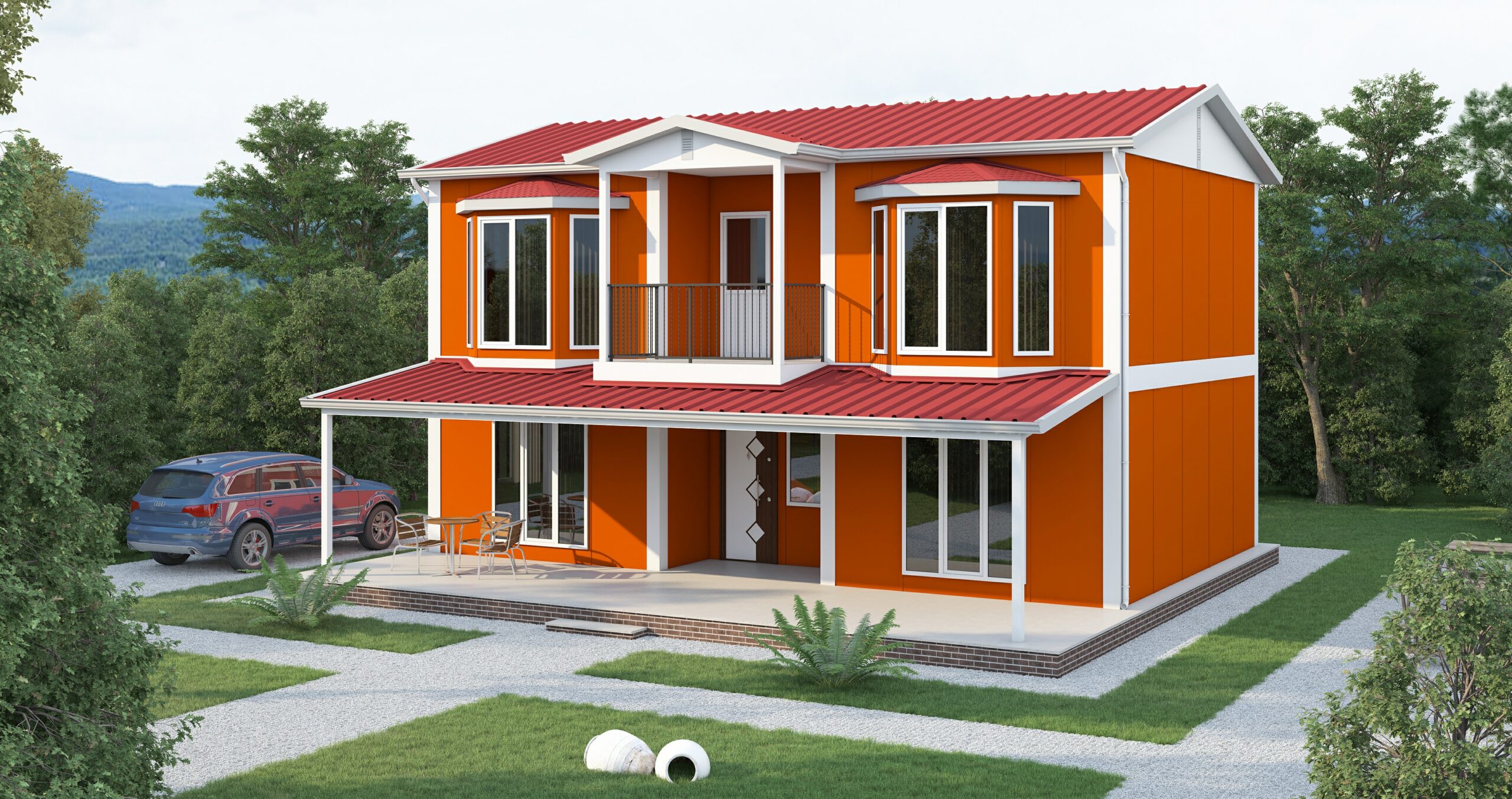 DP-215 169 m² ÇİFT KATLI PREFABRİK EV